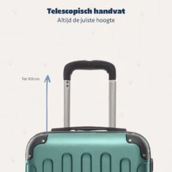 TRVLMORE Koffer - Handbagage - 54x36x20cm - 38L - Donkergroen -Koffer Winkel 1200x1200 183