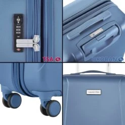 CarryOn Skyhopper Reiskoffer - 78cm TSA Trolley Met OKOBAN - Dubbele Wielen - Blauw -Koffer Winkel 1200x1200 1861