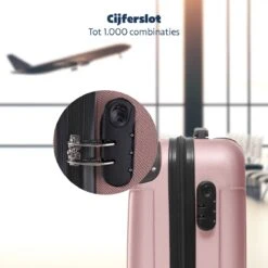 TRVLMORE Koffer - Handbagage - 54x36x20cm - 38L - Roségoud -Koffer Winkel 1200x1200 191