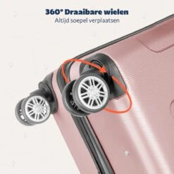 TRVLMORE Koffer - Handbagage - 54x36x20cm - 38L - Roségoud -Koffer Winkel 1200x1200 193