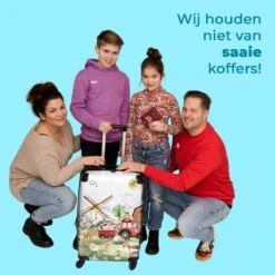 NoBoringSuitcases.com® Koffer Groot - Boerderij - Dieren - Trekker - Jongens - Trolley Koffer Met TSA-slot - Met Wielen - 90 Liter - Reiskoffer - 66 Cm -Koffer Winkel 1200x1200 2020