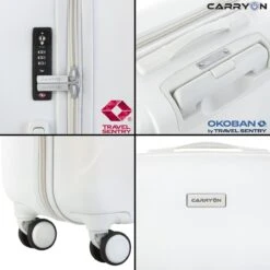 CarryOn Skyhopper Reiskoffer - 68.5cm TSA Trolley Met OKOBAN - Wit -Koffer Winkel 1200x1200 2038