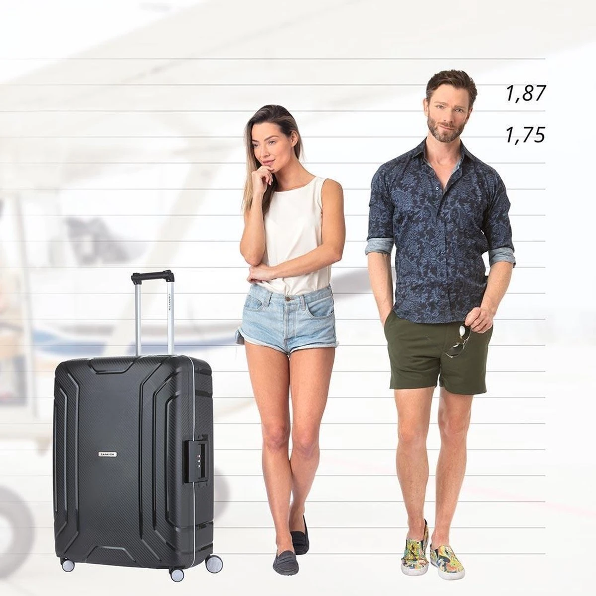 CarryOn Steward TSA Reiskoffer - 75cm Trolley Met Kliksloten - Dubbele Wielen - Zwart 4 CarryOn Steward TSA Reiskoffer - 75cm Trolley Met Kliksloten - Dubbele Wielen - Zwart - Afbeelding 2