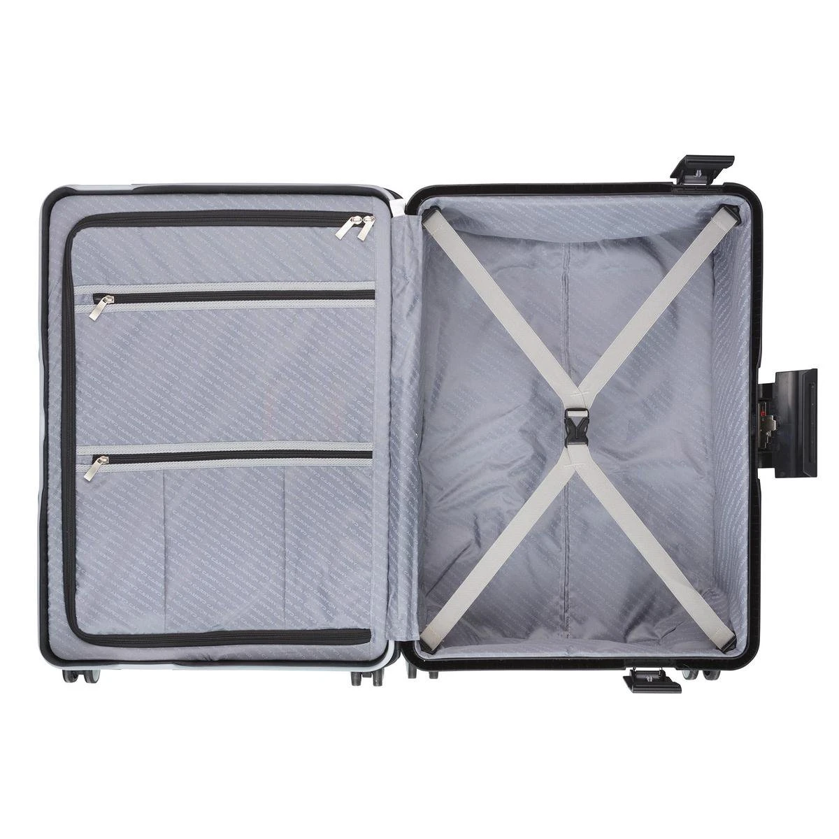 CarryOn Steward TSA Reiskoffer - 75cm Trolley Met Kliksloten - Dubbele Wielen - Zwart 6 CarryOn Steward TSA Reiskoffer - 75cm Trolley Met Kliksloten - Dubbele Wielen - Zwart - Afbeelding 4
