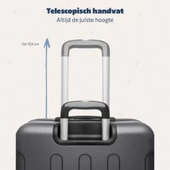 TRVLMORE Kofferset - 3 Delig - 38L (handbagage) + 70L + 110L - Donkergrijs 15 TRVLMORE Kofferset - 3 Delig - 38L (handbagage) + 70L + 110L - Donkergrijs -Koffer Winkel 1200x1200 2184