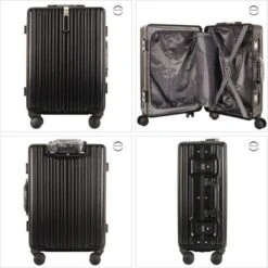 TOP AA Reis Kofferset - Trolleyset 3-delig Met TSA Slot Aluminum Frame, Kleine Cabine En Groot, ABS Luggage, (20+24+28 Inches 3 Pc Set), Roze/pink -Koffer Winkel 1200x1200 2234