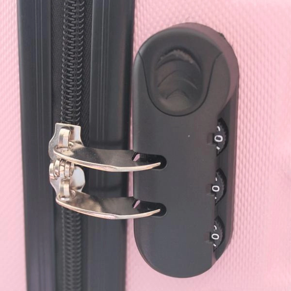 Travelerz Kofferset 3 Delig Met Wielen En Cijferslot - Handbagage Koffers - ABS - Licht Roze 4 Travelerz Kofferset 3 Delig Met Wielen En Cijferslot - Handbagage Koffers - ABS - Licht Roze - Afbeelding 2
