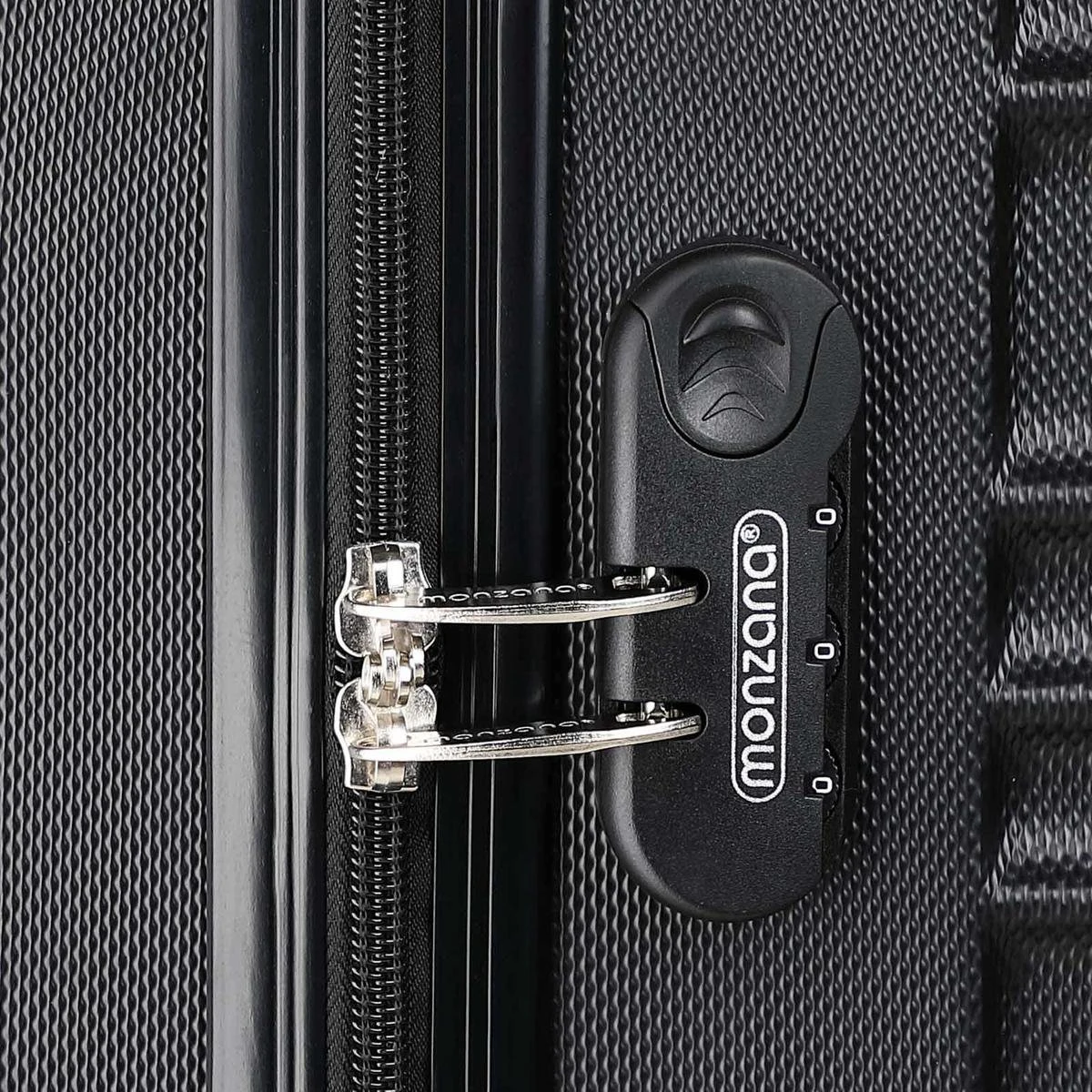 Monzana Kofferset - 4 Stuks S M L XL Met Wielen Cijferslot - Zwart 5 Monzana Kofferset - 4 Stuks S M L XL Met Wielen Cijferslot - Zwart - Afbeelding 3
