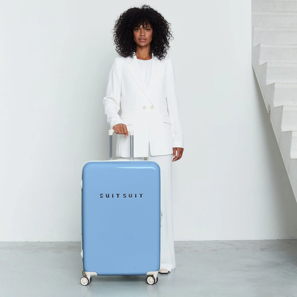 SUITSUIT - Fabulous Fifties - Alaska Blue - Reiskoffer (76 Cm) 4 SUITSUIT - Fabulous Fifties - Alaska Blue - Reiskoffer (76 Cm) - Afbeelding 2