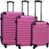 Travelerz Kofferset 3 Delig Met Wielen En Cijferslot - ABS - Licht Roze (228-) -Koffer Winkel 1200x1200 2294