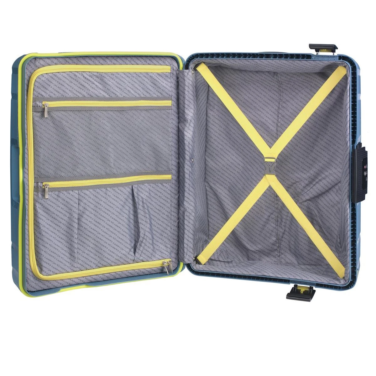 CarryOn Steward Kofferset - 2-delige TSA Trolleyset Met Kliksloten - Dubbele Wielen - Blauw 12 CarryOn Steward Kofferset - 2-delige TSA Trolleyset Met Kliksloten - Dubbele Wielen - Blauw - Afbeelding 10