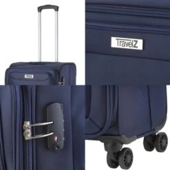 TravelZ Softspinner TSA Kofferset - 2-delig Handbagage + Grote Koffer 77cm - Dubbele Wielen - Blauw 14 TravelZ Softspinner TSA Kofferset - 2-delig Handbagage + Grote Koffer 77cm - Dubbele Wielen - Blauw -Koffer Winkel 1200x1200 2347