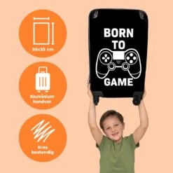 NoBoringSuitcases.com® Koffer - Quote - Gaming - Controller - Boys - Past Binnen 55x40x20 Cm En 55x35x25 Cm - Handbagage - Trolley - Fotokoffer - Cabin Size - Print -Koffer Winkel 1200x1200 3