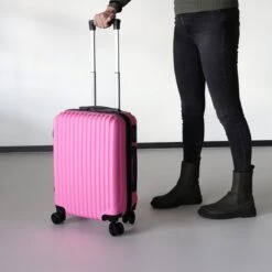 Handbagage Koffer 55cm Roze 4 Wielen Trolley Met Pin Slot 15 Handbagage Koffer 55cm Roze 4 Wielen Trolley Met Pin Slot -Koffer Winkel 1200x1200 302