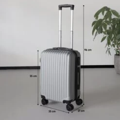 Handbagage Koffer 55cm Zilver 4 Wielen Trolley Met Pin Slot 11 Handbagage Koffer 55cm Zilver 4 Wielen Trolley Met Pin Slot -Koffer Winkel 1200x1200 317