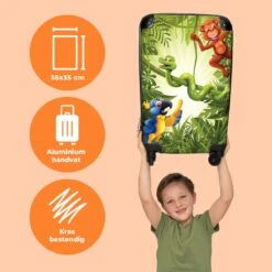 NoBoringSuitcases.com® Koffer - Jungle - Dieren - Groen - Kinderen - Past Binnen 55x40x20 Cm En 55x35x25 Cm - Handbagage - Trolley - Fotokoffer - Cabin Size - Print 14 NoBoringSuitcases.com® Koffer - Jungle - Dieren - Groen - Kinderen - Past Binnen 55x40x20 Cm En 55x35x25 Cm - Handbagage - Trolley - Fotokoffer - Cabin Size - Print -Koffer Winkel 1200x1200 36
