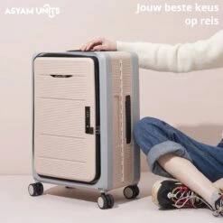 Asyam Units- Handbagage- Invouwbaar- Koffer- Koffer 38L- Spinner Wielen- TSA Slot- Lichtgewicht- Khaki 17 Asyam Units- Handbagage- Invouwbaar- Koffer- Koffer 38L- Spinner Wielen- TSA Slot- Lichtgewicht- Khaki -Koffer Winkel 1200x1200 401