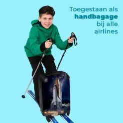 NoBoringSuitcases.com® Koffer - Ruimte - Spaceshuttle - Raket - Jongens - Past Binnen 55x40x20 Cm En 55x35x25 Cm - Handbagage - Trolley - Fotokoffer - Cabin Size - Print -Koffer Winkel 1200x1200 432