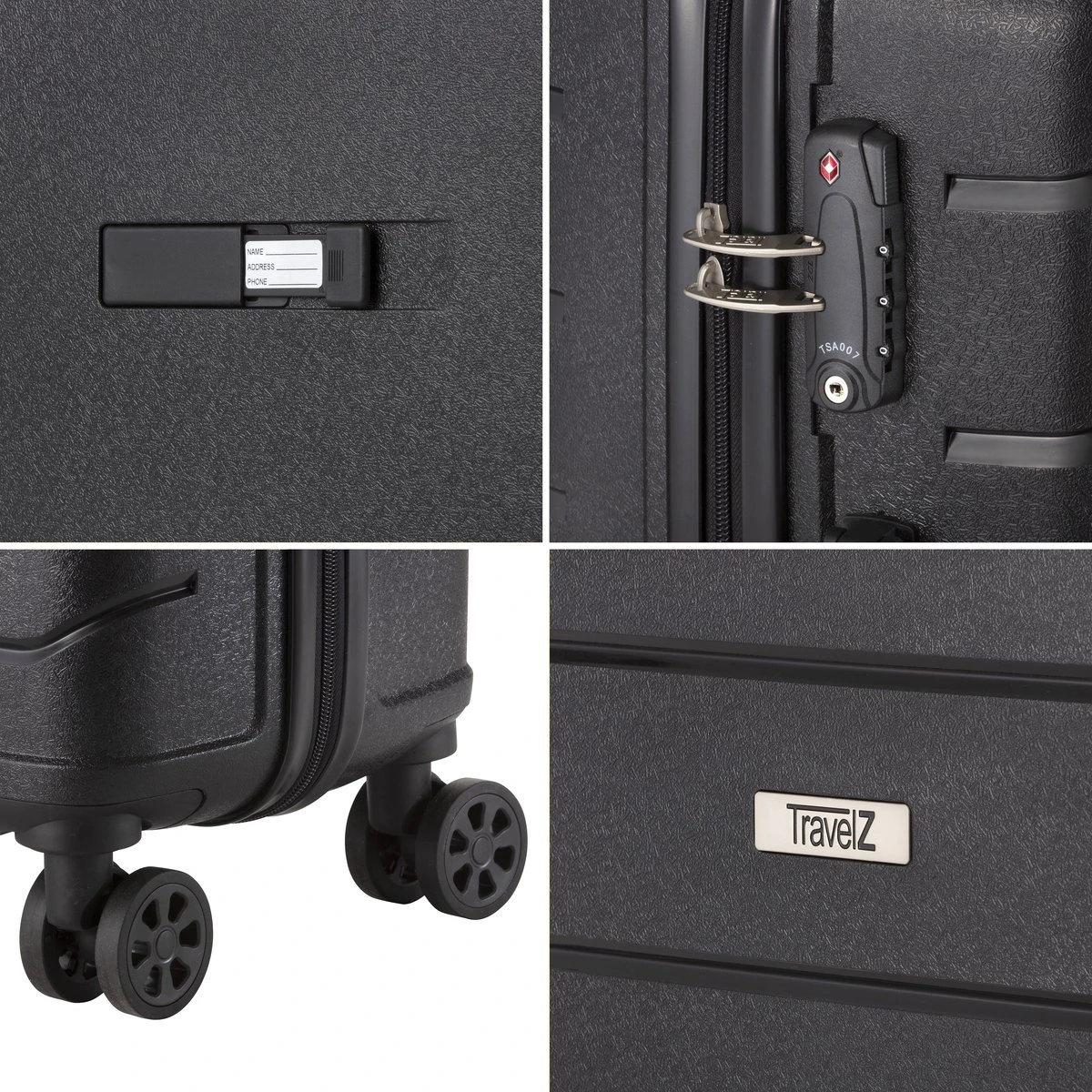 TravelZ Big Bars Handbagagekoffer 55cm Met TSA-slot - Ultrasterk - Zwart 8 TravelZ Big Bars Handbagagekoffer 55cm Met TSA-slot - Ultrasterk - Zwart - Afbeelding 6
