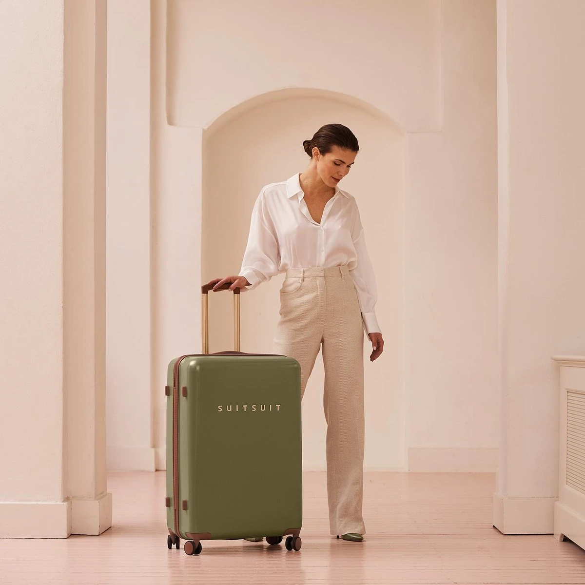 SUITSUIT - Fab Seventies - Martini Olive - Reiskoffer (76 Cm) 4 SUITSUIT - Fab Seventies - Martini Olive - Reiskoffer (76 Cm) - Afbeelding 2