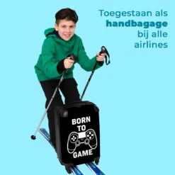 NoBoringSuitcases.com® Koffer - Quote - Gaming - Controller - Boys - Past Binnen 55x40x20 Cm En 55x35x25 Cm - Handbagage - Trolley - Fotokoffer - Cabin Size - Print -Koffer Winkel 1200x1200 5