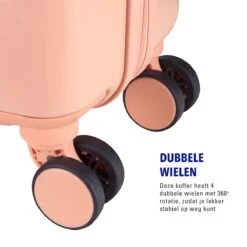 Princess Traveller Harlem - Handbaggage Koffer - Roze - S - 55cm -Koffer Winkel 1200x1200 50