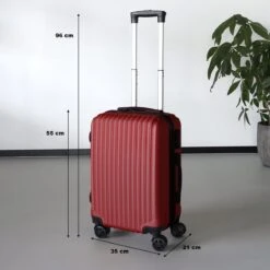 Handbagage Koffer 55cm Rood 4 Wielen Trolley Met Pin Slot -Koffer Winkel 1200x1200 510