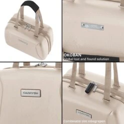 CarryOn Skyhopper Handbagage En Beautycase - 55cm TSA Trolley En Make-up Koffer - Champagne -Koffer Winkel 1200x1200 517
