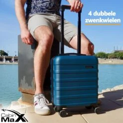 CabinMax Handbagage Koffer - Trolley 30L - Harde Reiskoffer - 45x36x20cm - Lichtgewicht - Groot Capaciteit - Endless Sea -Koffer Winkel 1200x1200 565