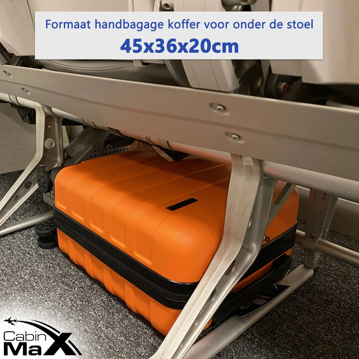 CabinMax Handbagage Koffer - Trolley 30L - Harde Reiskoffer - 45x36x20cm - Lichtgewicht - Groot Capaciteit - Oranje 8 CabinMax Handbagage Koffer - Trolley 30L - Harde Reiskoffer - 45x36x20cm - Lichtgewicht - Groot Capaciteit - Oranje - Afbeelding 6