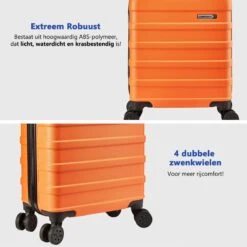 CabinMax Handbagage Koffer - Trolley 30L - Harde Reiskoffer - 45x36x20cm - Lichtgewicht - Groot Capaciteit - Oranje 18 CabinMax Handbagage Koffer - Trolley 30L - Harde Reiskoffer - 45x36x20cm - Lichtgewicht - Groot Capaciteit - Oranje -Koffer Winkel 1200x1200 597