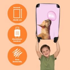NoBoringSuitcases.com® Kinderkoffer - Hond - Dieren - Kauwgom - Roze - Kinderen - Trolley Kinderen - Past Binnen 55x40x20 Cm En 55x35x25 Cm - Reiskoffer Met Wielen - Koffertje 16 NoBoringSuitcases.com® Kinderkoffer - Hond - Dieren - Kauwgom - Roze - Kinderen - Trolley Kinderen - Past Binnen 55x40x20 Cm En 55x35x25 Cm - Reiskoffer Met Wielen - Koffertje -Koffer Winkel 1200x1200 647