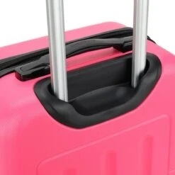 Decent Handbagage Koffer / Trolley / Reiskoffer - 50 Cm - 32 Liter - ABS - Neon-Fix - Roze -Koffer Winkel 1200x1200 67