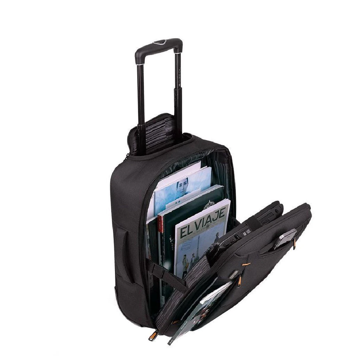 Gabol - Piloto Roma - Handbagage Laptop Rugzaktrolley - Zwart 5 Gabol - Piloto Roma - Handbagage Laptop Rugzaktrolley - Zwart - Afbeelding 3