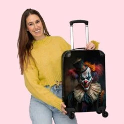 NoBoringSuitcases.com® Trolley - Reiskoffers - Clown - Hoed - Kraag - Portret - Horror - Trolley Op Wieltjes - Past Binnen 55x40x20 Cm En 55x35x25 Cm - Koffertje - Handbagagekoffer 16 NoBoringSuitcases.com® Trolley - Reiskoffers - Clown - Hoed - Kraag - Portret - Horror - Trolley Op Wieltjes - Past Binnen 55x40x20 Cm En 55x35x25 Cm - Koffertje - Handbagagekoffer -Koffer Winkel 1200x1200 730