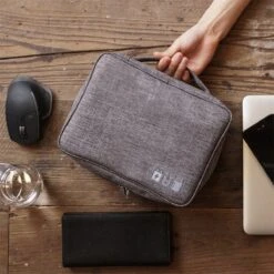 Travelorganizer Electronica Grijs - Reis Organiser Oplader - Opberger Vakantie / Travel - Reisorganizer -Koffer Winkel 1200x1200 740