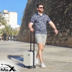 CabinMax Handbagage Koffer - Trolley 30L - Harde Reiskoffer - 45x36x20cm - Lichtgewicht - Groot Capaciteit - Wit -Koffer Winkel 1200x1200 773