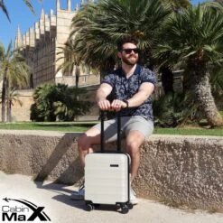 CabinMax Handbagage Koffer - Trolley 30L - Harde Reiskoffer - 45x36x20cm - Lichtgewicht - Groot Capaciteit - Wit -Koffer Winkel 1200x1200 774