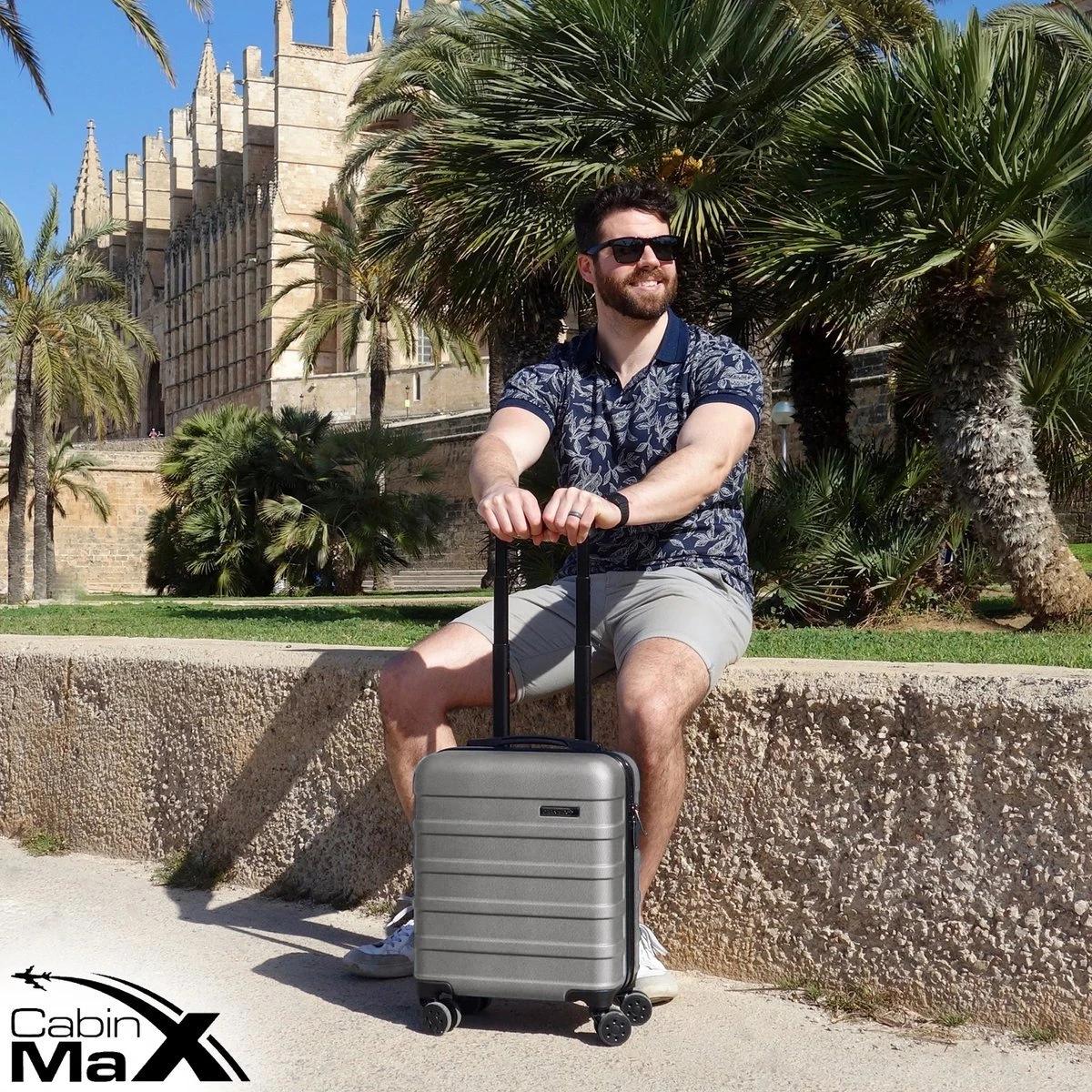 CabinMax Handbagage Koffer - Trolley 30L - Harde Reiskoffer - 45x36x20cm - Lichtgewicht - Groot Capaciteit - Steel Grey 10 CabinMax Handbagage Koffer - Trolley 30L - Harde Reiskoffer - 45x36x20cm - Lichtgewicht - Groot Capaciteit - Steel Grey - Afbeelding 8