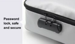 SONTRIX Brandwerende Koffer - Waterdicht - Brandwerend - Brandwerende Tas - Waterdichte Tas - Brandwerende Documententas - Tas - Handtas - Zwart -Koffer Winkel 1200x703