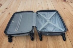 MuchoWow® Koffer - Marmer - Roze - Luxe - Marmerlook - Glitter - Design - Past Binnen 55x40x20 Cm En 55x35x25 Cm - Handbagage - Trolley - Fotokoffer - Cabin Size - Print -Koffer Winkel 1200x800 15