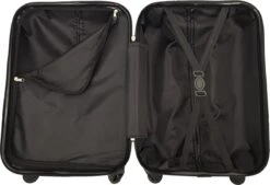 SB Travelbags Handbagage Koffer 55cm 4 Wielen Trolley - Zwart -Koffer Winkel 1200x823 2