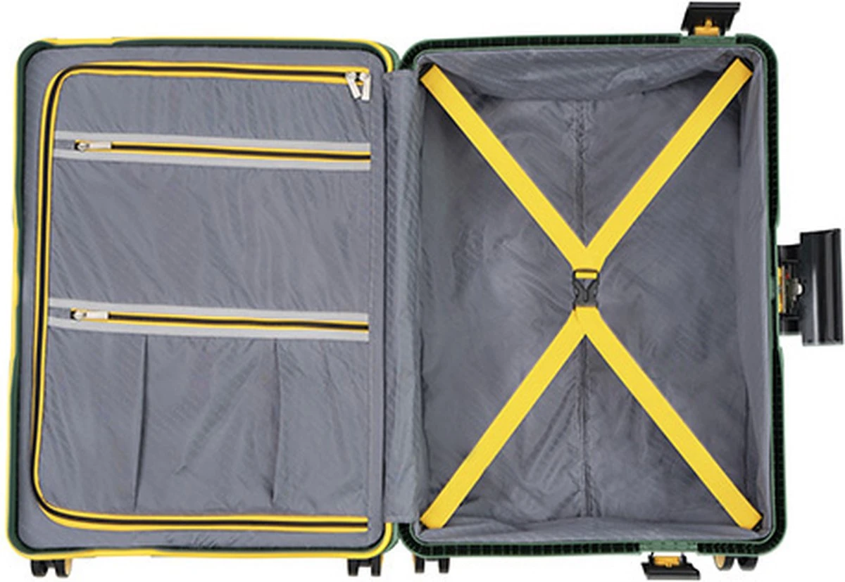 CarryOn Steward TSA Reiskoffer - 65cm Trolley Met Kliksloten - Dubbele Wielen - Groen 12 CarryOn Steward TSA Reiskoffer - 65cm Trolley Met Kliksloten - Dubbele Wielen - Groen - Afbeelding 10