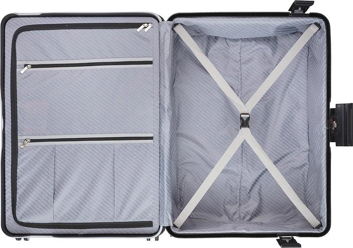 CarryOn Steward TSA Reiskoffer - 75cm Trolley Met Kliksloten - Dubbele Wielen - Zwart 17 CarryOn Steward TSA Reiskoffer - 75cm Trolley Met Kliksloten - Dubbele Wielen - Zwart - Afbeelding 15