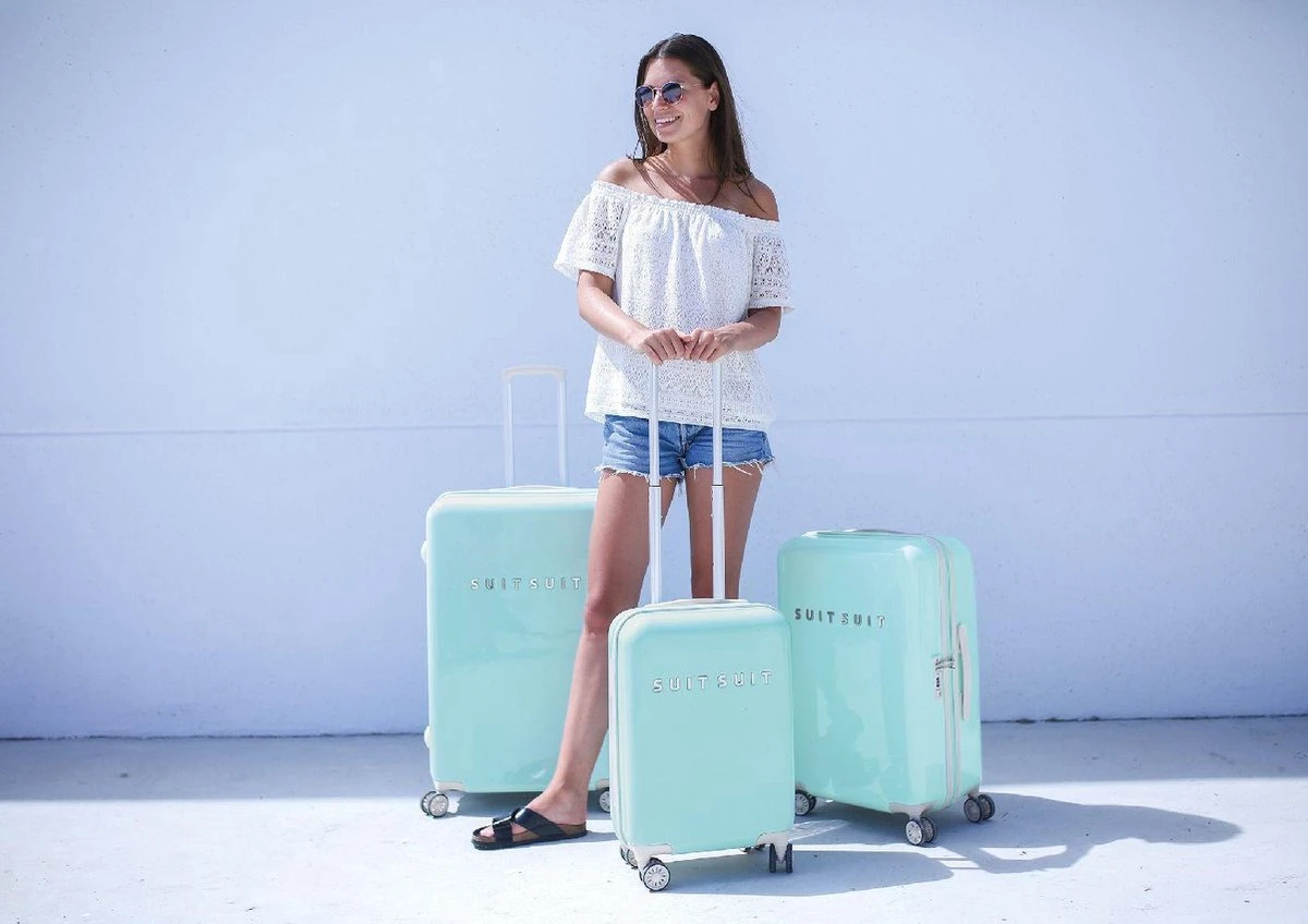 SUITSUIT - Fabulous Fifties - Luminous Mint - Reiskoffer (66 Cm) 18 SUITSUIT - Fabulous Fifties - Luminous Mint - Reiskoffer (66 Cm) - Afbeelding 16