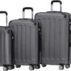 TRVLMORE Kofferset - 3 Delig - 38L (handbagage) + 70L + 110L - Donkergrijs -Koffer Winkel 1200x851