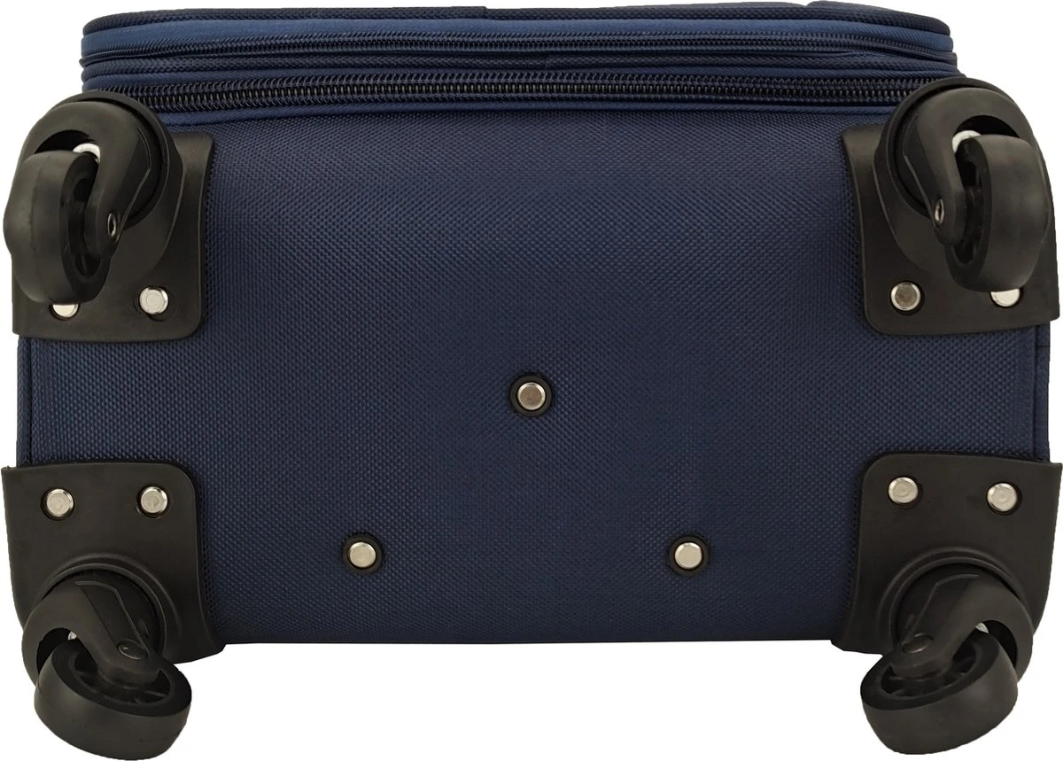 SB Travelbags Bagage Stoffen Koffer 75cm 4 Wielen Trolley - Blauw 6 SB Travelbags Bagage Stoffen Koffer 75cm 4 Wielen Trolley - Blauw - Afbeelding 4