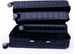 Tobeyz - Kofferset - 3-delig Zwart Handbagage - Verrijdbaar Op 4 Wielen - Stevig ABS - Lichtgewicht, Trolley -Koffer Winkel 1200x872 4