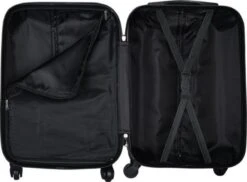 Handbagage Koffer 51cm 4 Wielen Trolley - Zilver -Koffer Winkel 1200x883