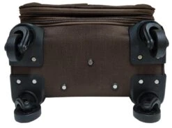 Stoffen Handbagage Koffer 51cm 4 Wielen Trolley - Bruin -Koffer Winkel 1200x895 2